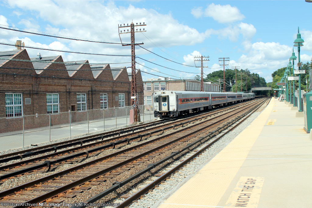 Southbound M7 commuter train